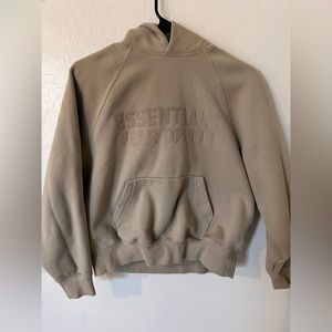 Brand new essentials hoodie in light brown never worn